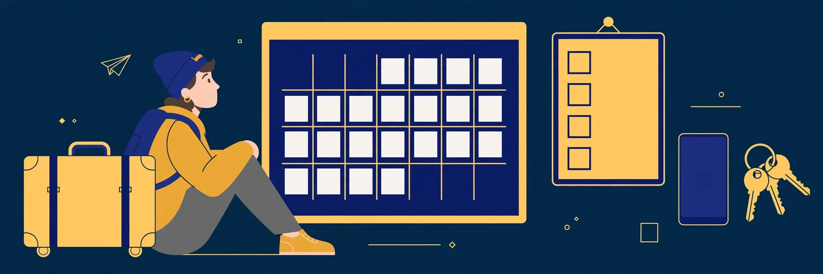 Illustration for your first 30 days in the usa